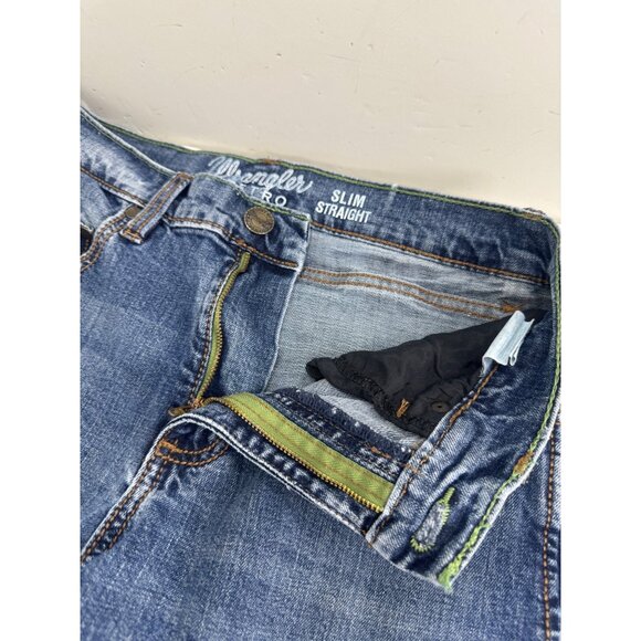 Wrangler Retro Men Jeans Slim Fit Straight Leg 29X33 Rodeo Denim Western Cowboy - Picture 4 of 13